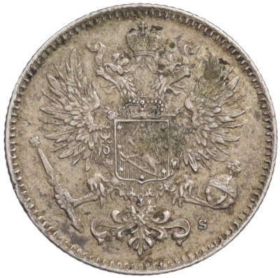 50 пенни 1917 года Русская Финляндия (Орел с коронами)