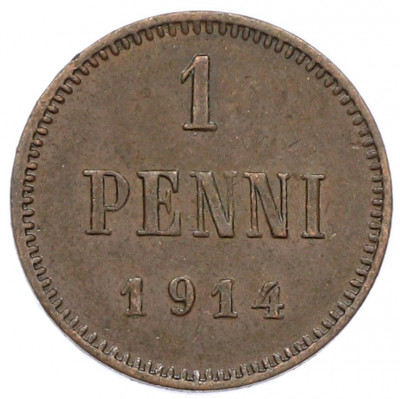 1 пенни 1914 года Русская Финляндия