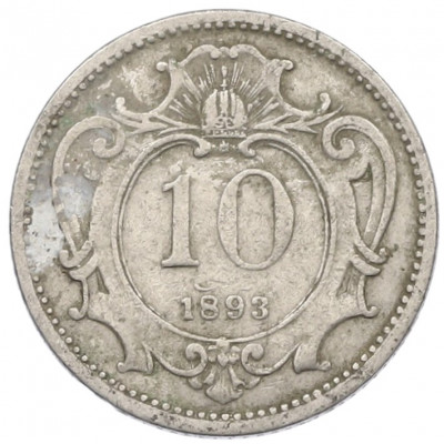 10 геллеров 1893 года Австрия