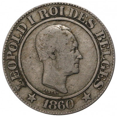 20 сантимов 1860 года Бельгия