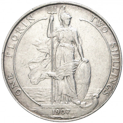 1 флорин (2 шиллинга) 1907 года Великобритания