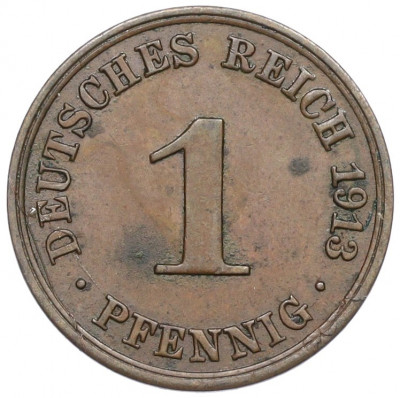 1 пфенниг 1913 года A Германия