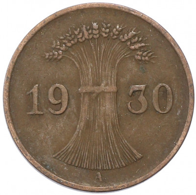 1 рейхспфенниг 1930 года A Германия