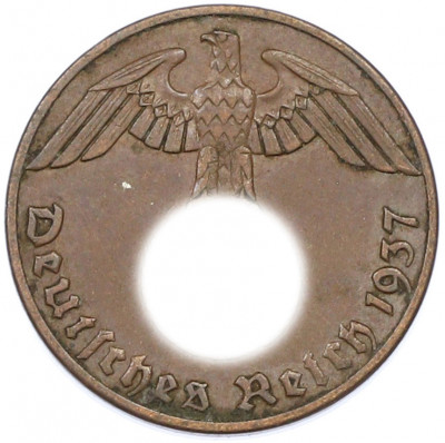 1 рейхспфенниг 1937 года A Германия