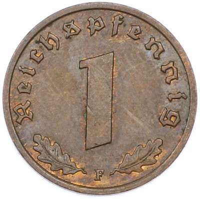 1 рейхспфенниг 1937 года F Германия