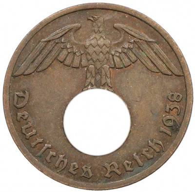 1 рейхспфенниг 1938 года A Германия