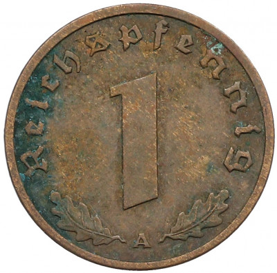 1 рейхспфенниг 1938 года A Германия