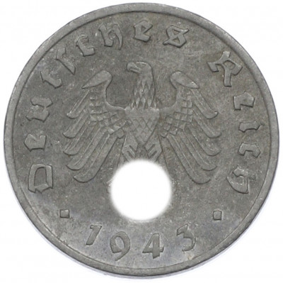 1 рейхспфенниг 1943 года A Германия