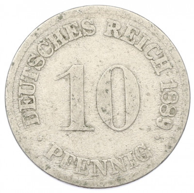 10 пфеннигов 1889 года D Германия