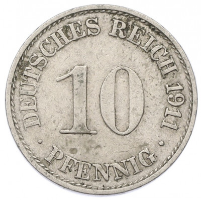10 пфеннигов 1911 года A Германия