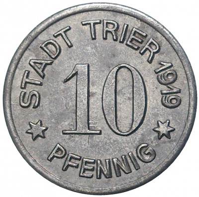 10 пфеннигов 1919 года Германия — город Трир (Нотгельд)