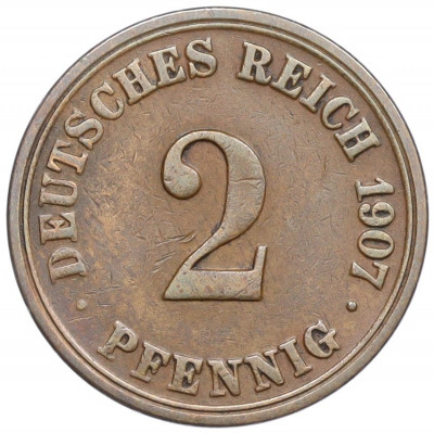 2 пфеннига 1907 года A Германия