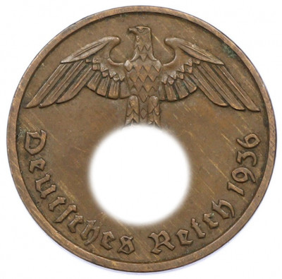 2 рейхспфеннига 1936 года D Германия