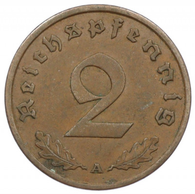 2 рейхспфеннига 1937 года A Германия