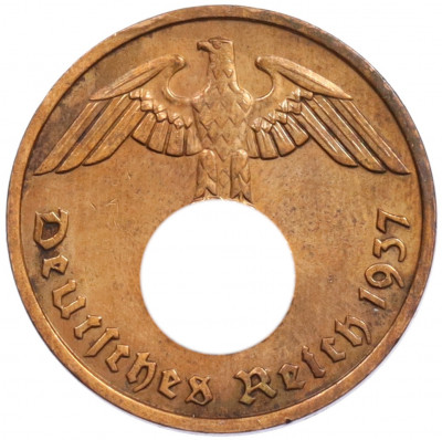 2 рейхспфеннига 1937 года F Германия