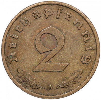 2 рейхспфеннига 1938 года A Германия