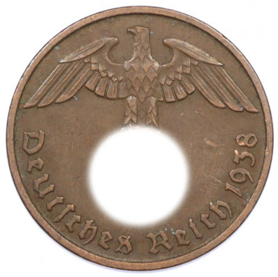 2 рейхспфеннига 1938 года D Германия