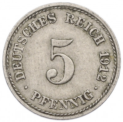 5 пфеннигов 1912 года A Германия