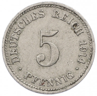 5 пфеннигов 1914 года D Германия