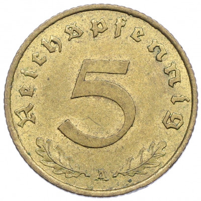 5 рейхспфеннигов 1938 года A Германия