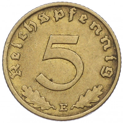 5 рейхспфеннигов 1938 года E Германия