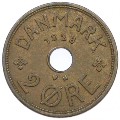 2 эре 1928 года Дания
