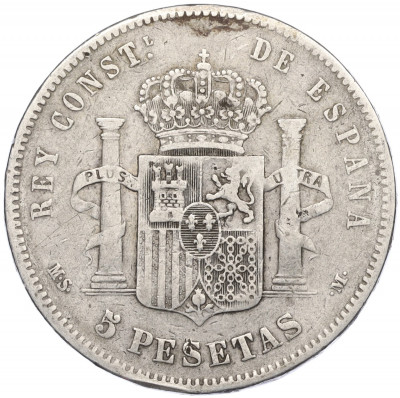 5 песет 1885 года Испания