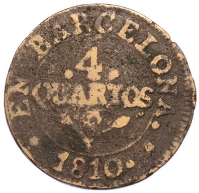4 кварто 1810 года Испания — провинция Барселона