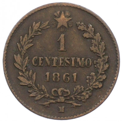 1 чентезимо 1861 года Италия