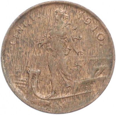 1 чентезимо 1910 года Италия