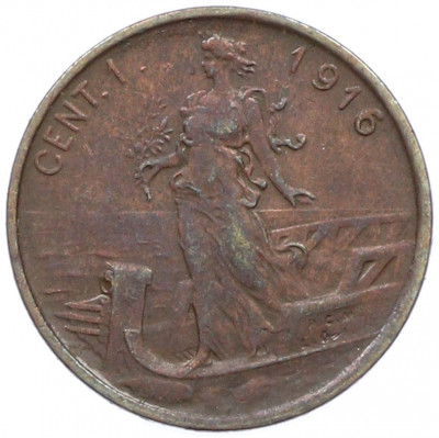 1 чентезимо 1916 года Италия