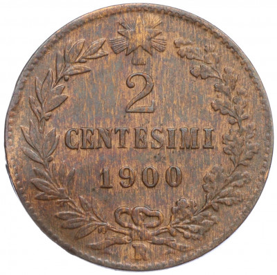 2 чентезимо 1900 года Италия