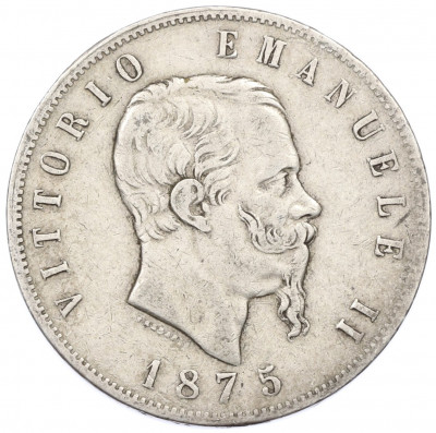 5 лир 1875 года M Италия