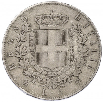 5 лир 1875 года M Италия