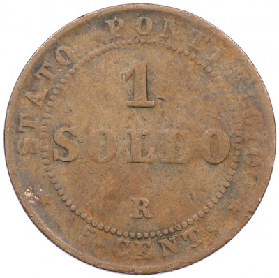 1 сольдо 1867 года Папская область