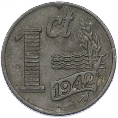 1 цент 1942 года Нидерланды