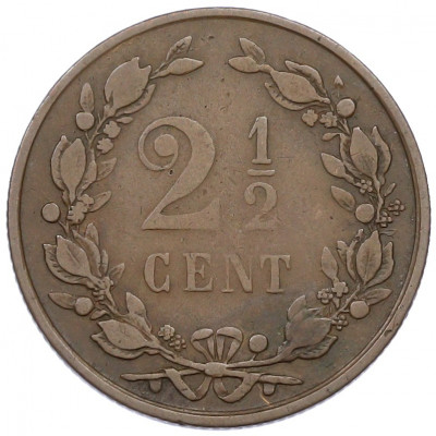 2 1/2 цента 1884 года Нидерланды