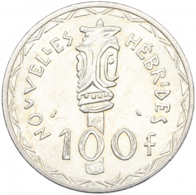 100 франков 1966 года Новые Гебриды