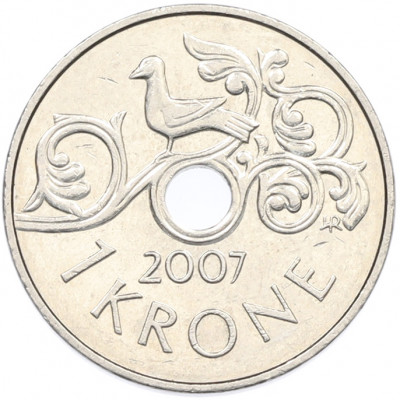 1 крона 2007 года Норвегия