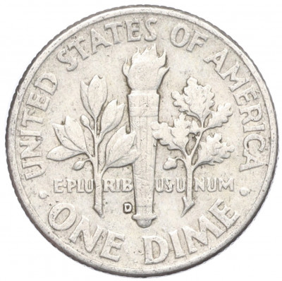 1 дайм (10 центов) 1962 года D США