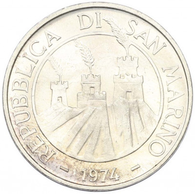 500 лир 1974 года Сан-Марино