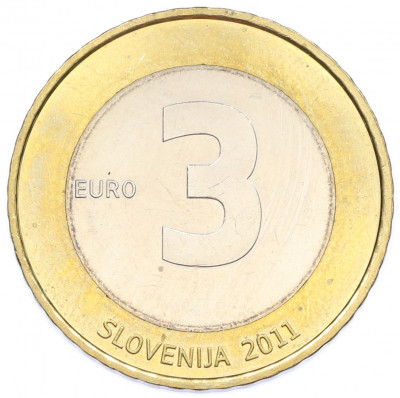 3 евро 2011 года Словения «20 лет независимости Словении»
