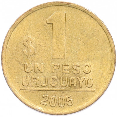 1 песо 2005 года Уругвай