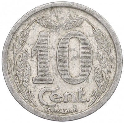 10 сантимов 1921 года Франция — город Эвре (Нотгельд)