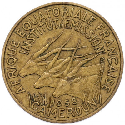 10 франков 1958 года Французская Экваториальная Африка (Камерун)