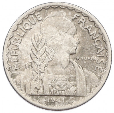 10 сантимов 1941 года Французский Индокитай