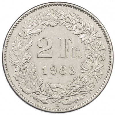 1 франк 1988 года Швейцария