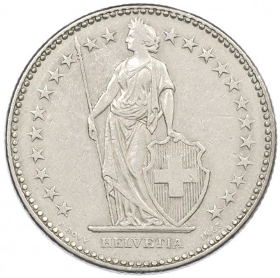 1 франк 1988 года Швейцария