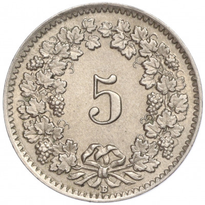 5 раппенов 1925 года Швейцария