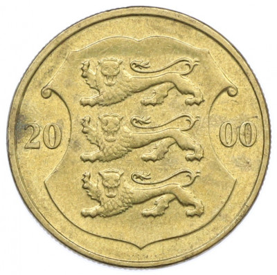 1 крона 2000 года Эстония